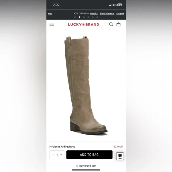 Lucky brand tall leather riding boots size 8.5 hybiscus riding boots - Picture 5 of 6